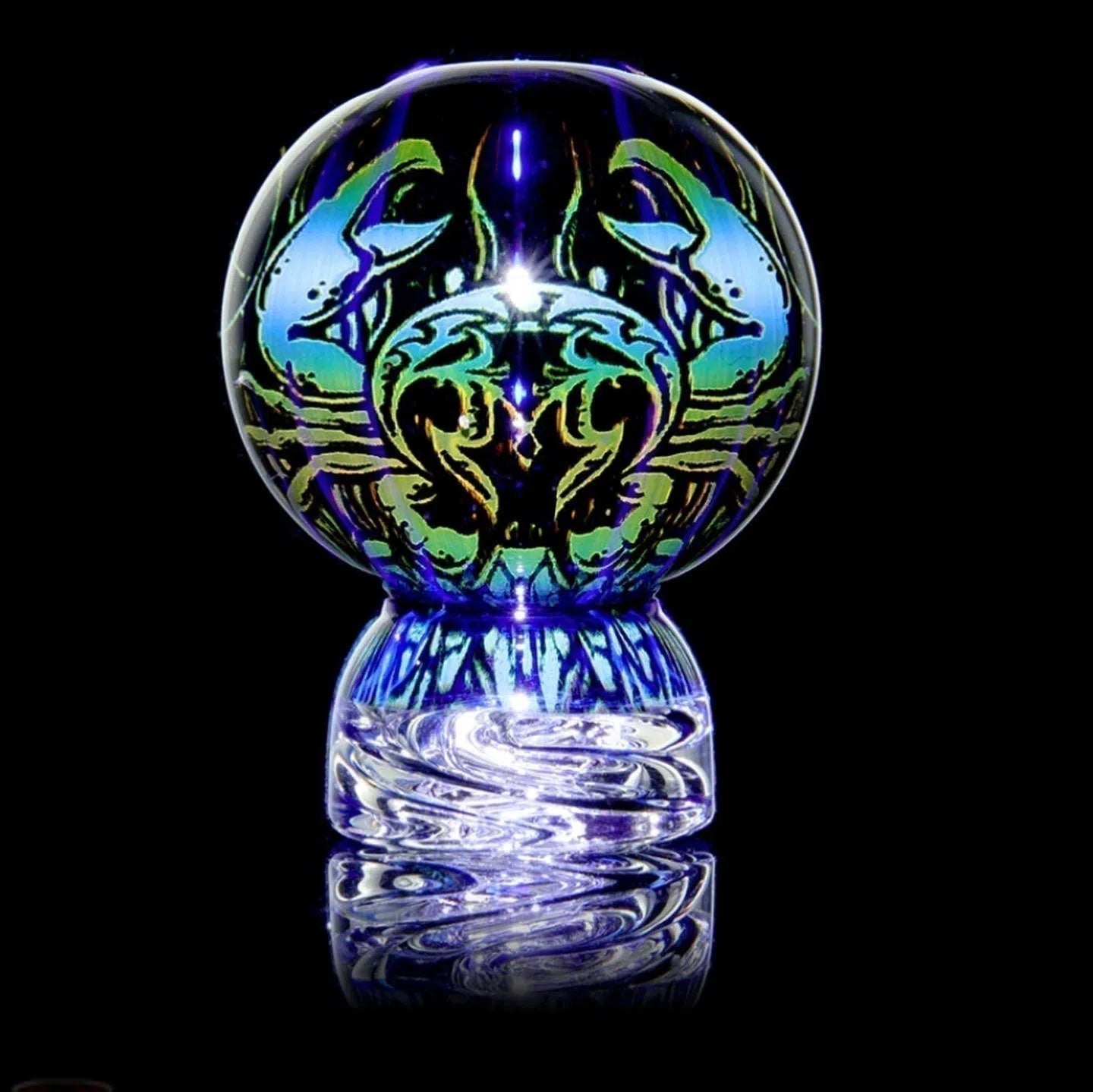 Mothership Glass “CANCER” Series Orb Bubble Cap-Mothership Glass-NYC Glass