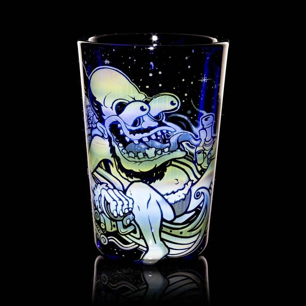 Mothership Glass Dab Fink Shot Glass-Mothership Glass-Cerulean-NYC Glass