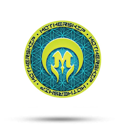 Mothership Glass Round Stickers-Mothership Glass-Teal Alien-NYC Glass
