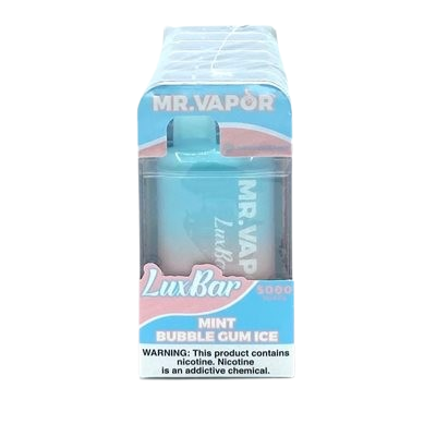 Mr. Vapor LuxBar 5000 Puff Nicotine Disposable 6pk Full Box-Mr. Vapor-Mint Bubblegum Ice-NYC Glass