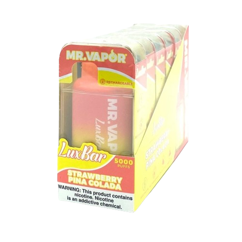 Mr. Vapor LuxBar 5000 Puff Nicotine Disposable 6pk Full Box-Mr. Vapor-Strawberry Pina Colada-NYC Glass