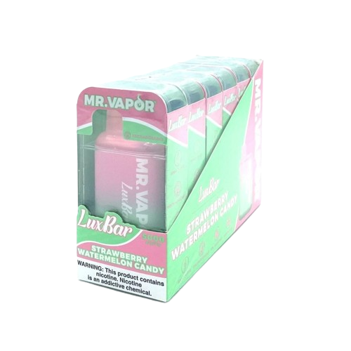 Mr. Vapor LuxBar 5000 Puff Nicotine Disposable 6pk Full Box-Mr. Vapor-Strawberry Watermelon Candy-NYC Glass