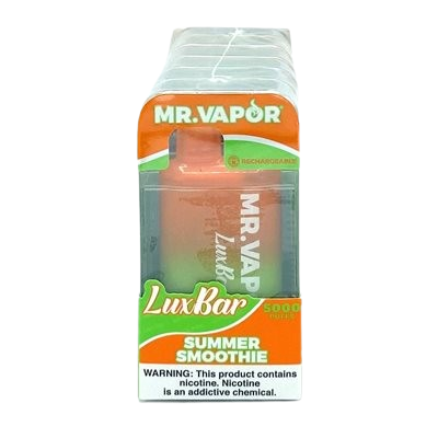 Mr. Vapor LuxBar 5000 Puff Nicotine Disposable 6pk Full Box-Mr. Vapor-Summer Smoothie-NYC Glass