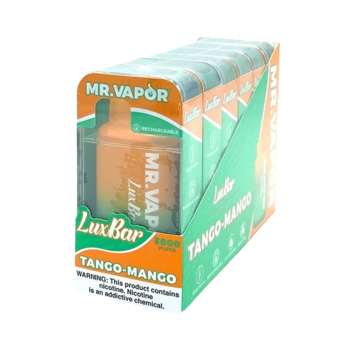 Mr. Vapor LuxBar 5000 Puff Nicotine Disposable 6pk Full Box-Mr. Vapor-Tango Mango-NYC Glass