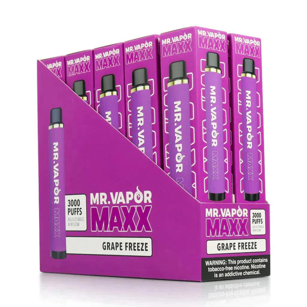 Mr. Vapor Maxx Disposable 3000 Puffs - Full Box-Mr. Vapor-Grape Freeze-NYC Glass