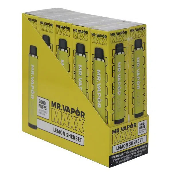 Mr. Vapor Maxx Disposable 3000 Puffs - Full Box-Mr. Vapor-Lemon Sherbet-NYC Glass