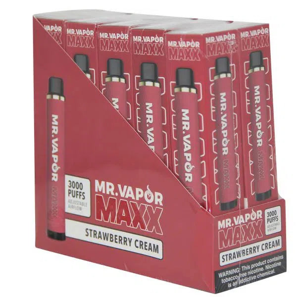 Mr. Vapor Maxx Disposable 3000 Puffs - Full Box-Mr. Vapor-Strawberry Ice Cream-NYC Glass