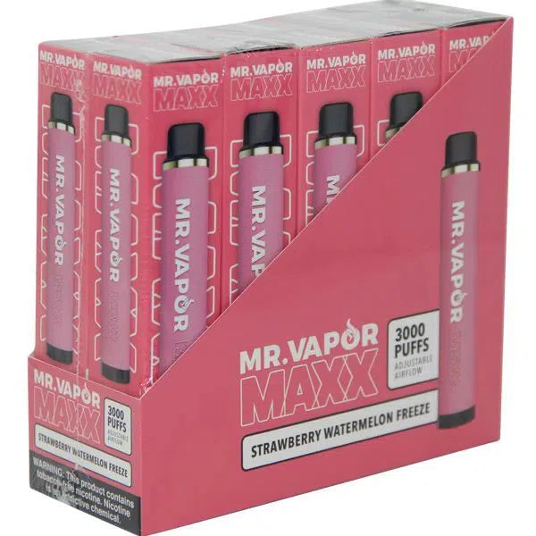 Mr. Vapor Maxx Disposable 3000 Puffs - Full Box-Mr. Vapor-Strawberry Watermelon Freeze-NYC Glass