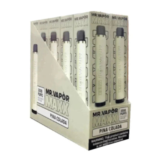 Mr. Vapor Maxx Disposable 3000 Puffs - Full Box-Nicotine Disposable-Mr. Vapor-Pina Colada-NYC Glass