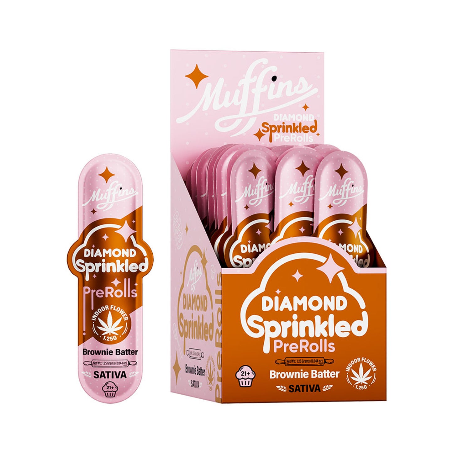 Muffins Diamond Sprinkled THCA Pre Rolls-Muffins-Brownie Batter (Sativa)-NYC Glass