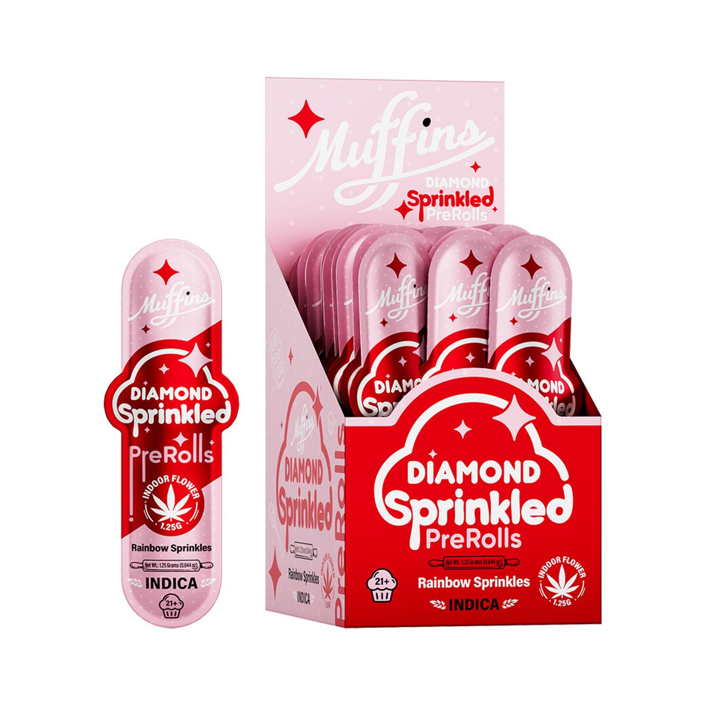Muffins Diamond Sprinkled THCA Pre Rolls-Muffins-Rainbow Sprinkles (Indica)-NYC Glass