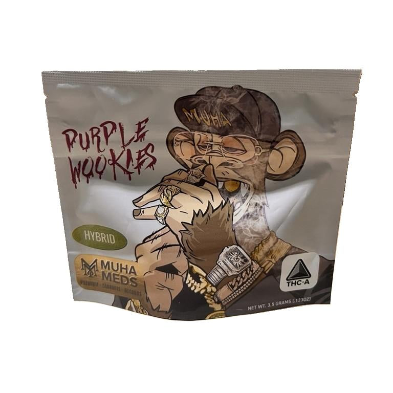 Muha Meds THCA Premium Flower 3.5g Jar-Muha Meds-Purple Wookies (Hybrid)-NYC Glass