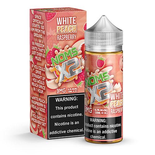 Noms X2 Vape Juice 120ml-NOMS-White Peach Raspberry-3mg-NYC Glass