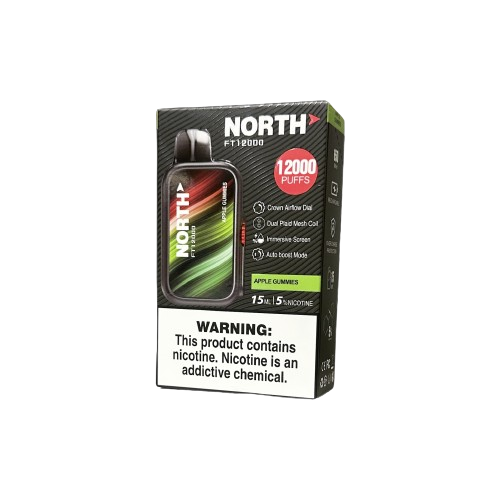 North FT12000 12,000 Puff Rechargeable Nicotine Disposable-North-Apple Gummies-NYC Glass