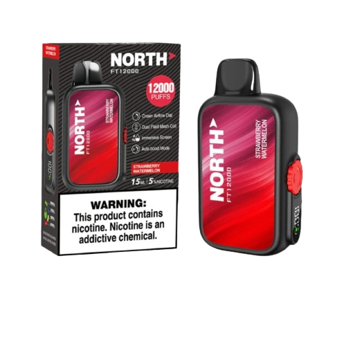 North FT12000 12,000 Puff Rechargeable Nicotine Disposable-North-Strawberry Watermelon-NYC Glass