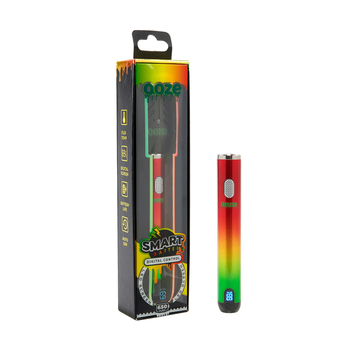 Ooze 510 Smart Battery 650mAh-510 Battery-Ooze-Rasta-NYC Glass