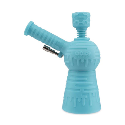 Ooze Blaster Silicone Glass Water Pipe & Dab Rig Duo-Ooze-Aqua Teal-NYC Glass