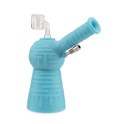 Ooze Blaster Silicone Glass Water Pipe & Dab Rig Duo-Ooze-Aqua Teal-NYC Glass