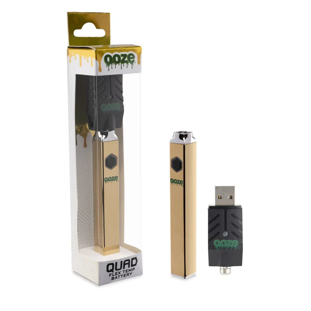 Ooze Quad 510 Battery-510 Battery-Ooze-Lucky Gold-NYC Glass