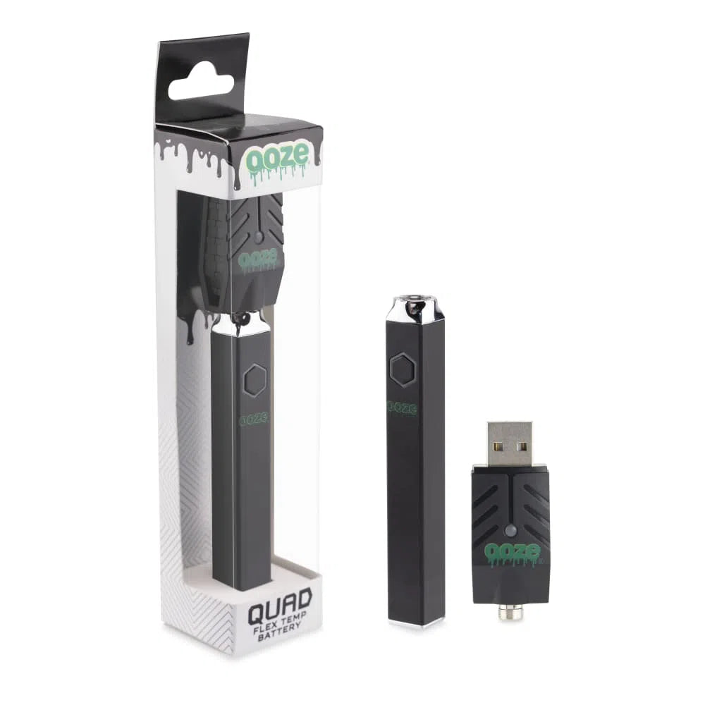 Ooze Quad 510 Battery-510 Battery-Ooze-Panther Black-NYC Glass
