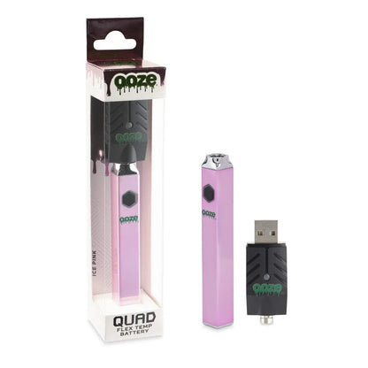 Ooze Quad 510 Battery-Ooze-Ice Pink-NYC Glass