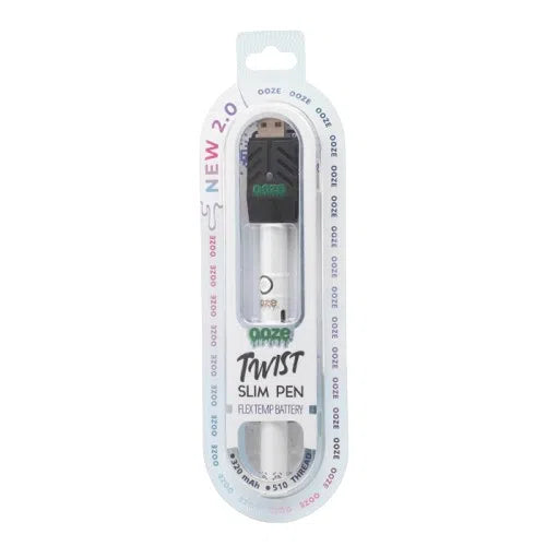 Ooze Twist Slim Pen 2.0 510 Battery-Ooze-Polar Pearl-NYC Glass