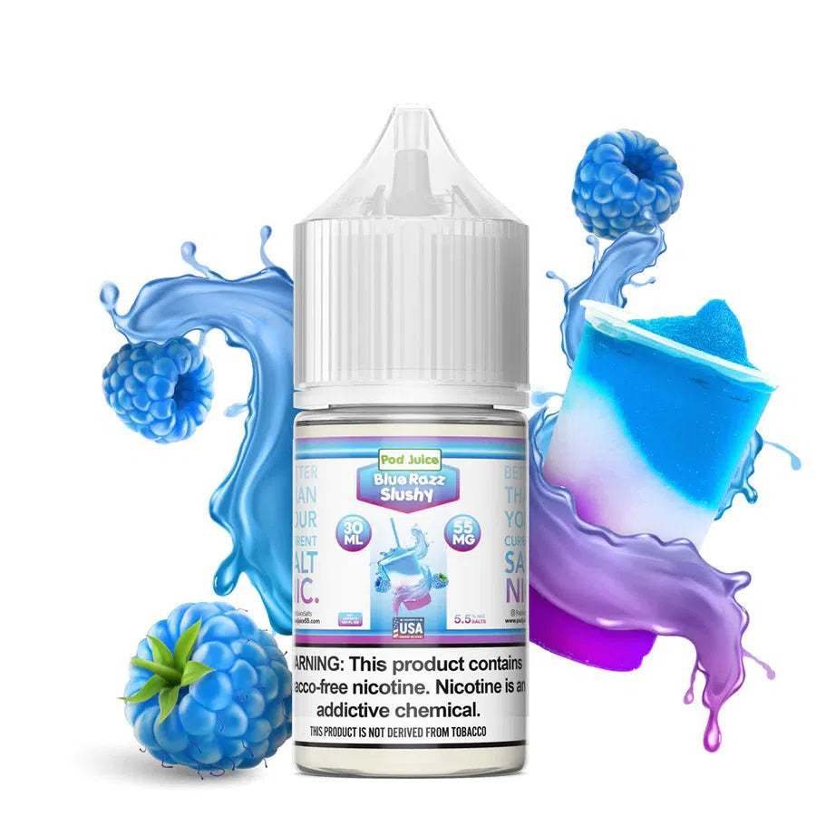 POD Juice Salts E-Juice 30ml-Pod Juice-Blue Razz Slushy 20mg-NYC Glass