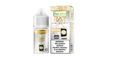 POD Juice x RAZ Series Nicotine Salt E-Liquid 30ML-Pod Juice-White Gummy Ice 55mg-NYC Glass