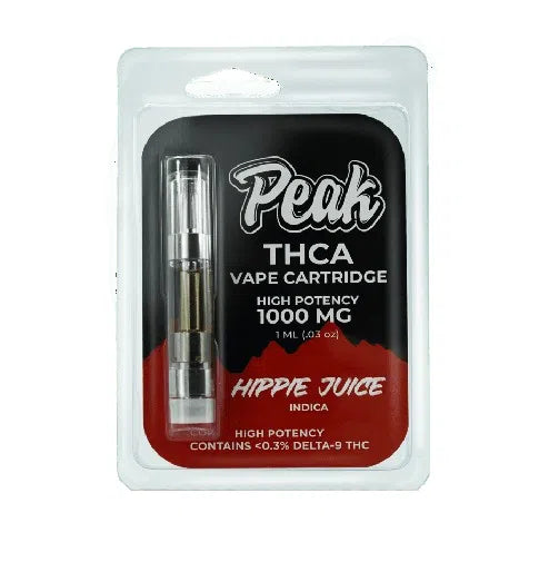 Peak High Potency THCA 510 Vape Cartridge-CannaAid-Hippie Juice (Indica)-NYC Glass