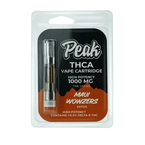 Peak High Potency THCA 510 Vape Cartridge-CannaAid-Maui Wowzers (Sativa)-NYC Glass