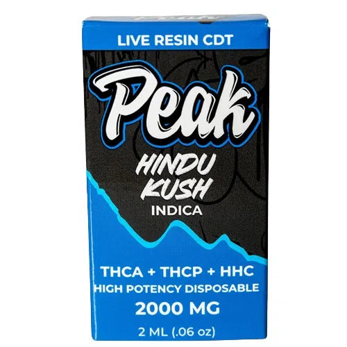 Peak High Potency THCA + THCP + HHC 2000mg Liquid Diamond Disposable-CannaAid-Hindu Kush (Indica)-NYC Glass