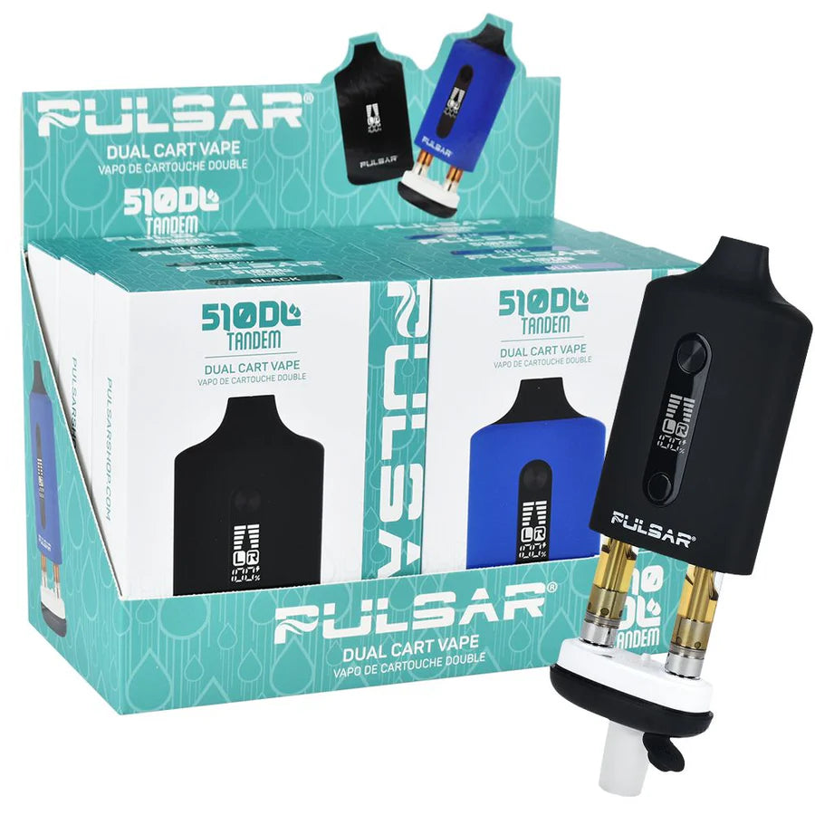 Pulsar 510 DL Tandem Dual Cart Vaporizer | 650mAh-Pulsar-NYC Glass