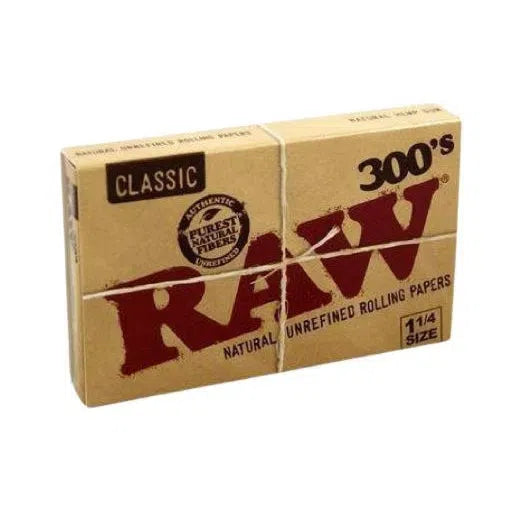 RAW 1 1/4 Classic 300's Rolling Papers - 40pk Box-RAW-Full Box (12000 Leaves)-NYC Glass