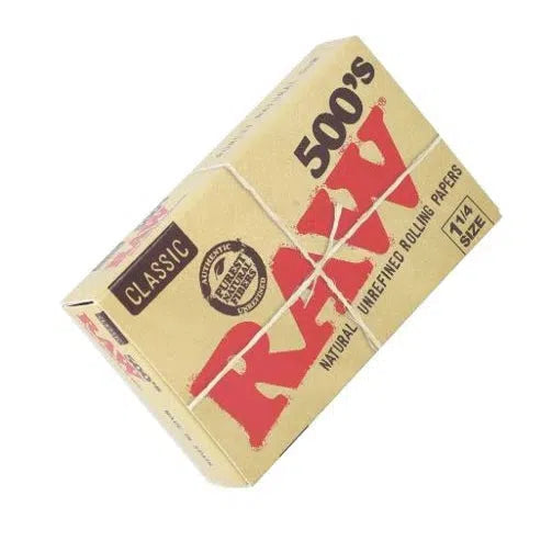 RAW 1 1/4 Classic 500's Rolling Papers - 20pk Box-RAW-NYC Glass