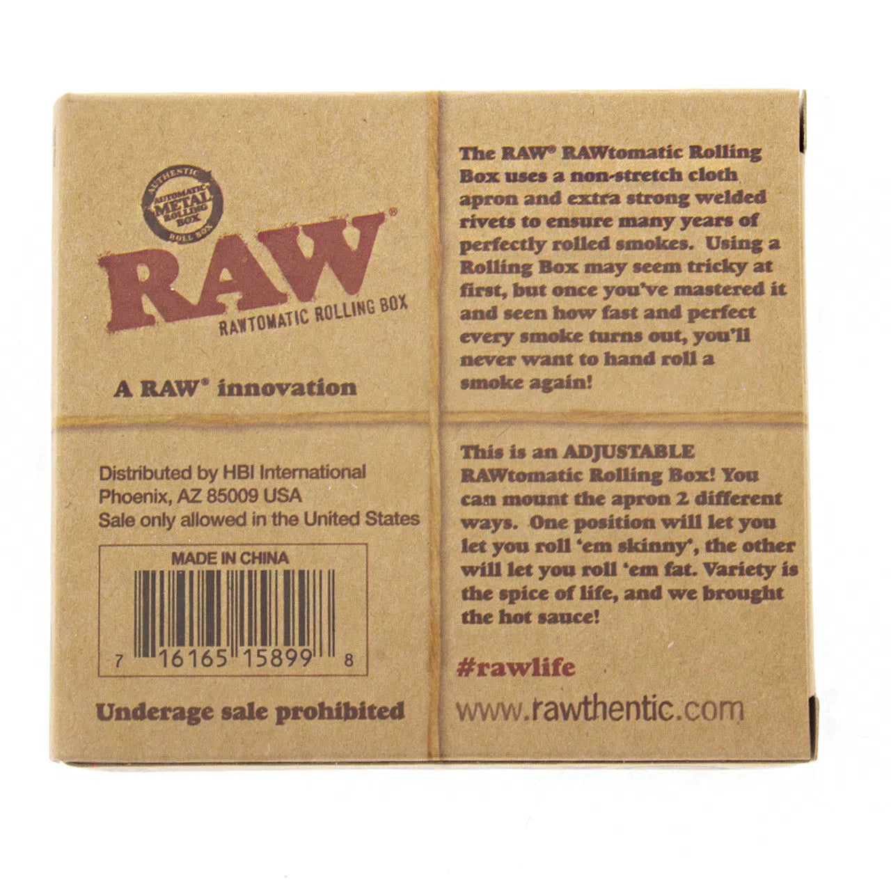 RAW 70mm Adjustable Automatic Cigarette Rolling Box-RAW-NYC Glass