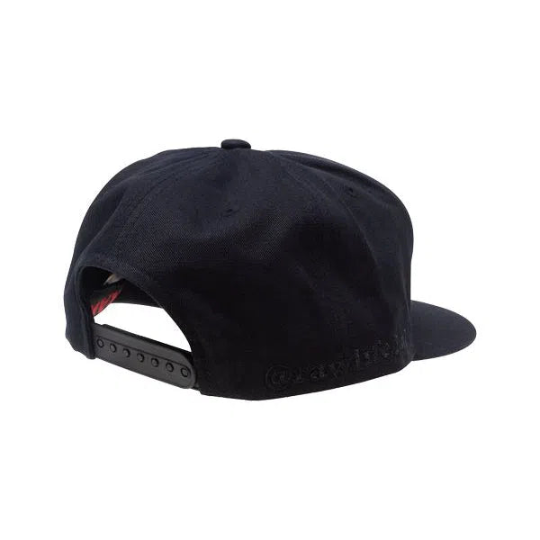 RAW Black on Black Baseball Cap - Flat Brim Adjustable Snapback-RAW-NYC Glass