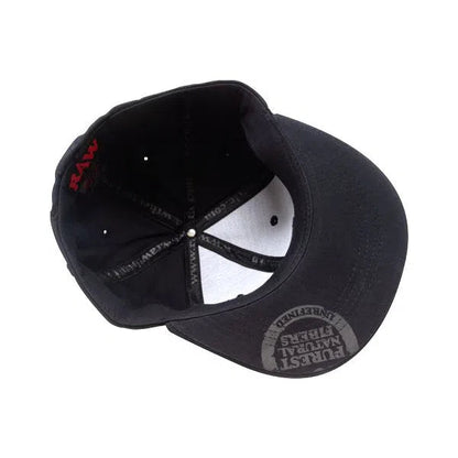 RAW Black on Black Flex-Fit Hat-RAW-NYC Glass