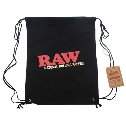 RAW Burlap Drawstring Bag-RAW Apparel-RAW-Black-NYC Glass