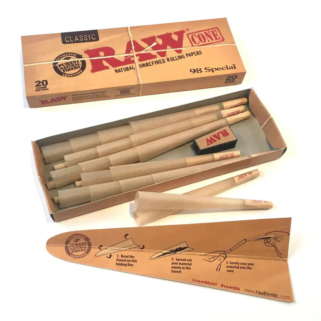 RAW Classic Cones 98 Special 12pk Box-RAW-NYC Glass