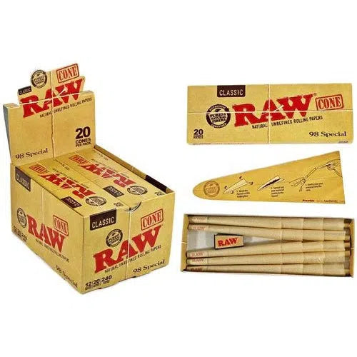 RAW Classic Cones 98 Special 12pk Box-RAW-NYC Glass
