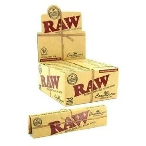 RAW Classic Connoisseur Rolling Papers With Tips King Size - 24pk-RAW-NYC Glass