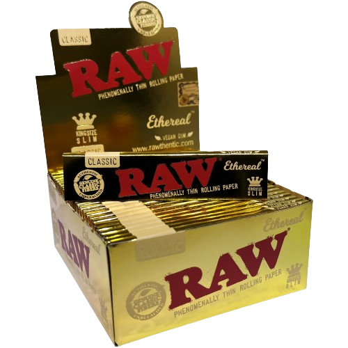 RAW Ethereal Rolling Papers-RAW-King Size Slim Full Box-NYC Glass