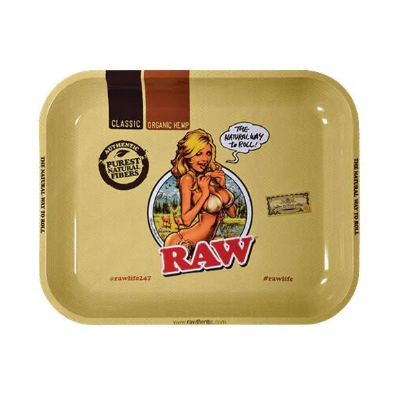 RAW Large Metal Rolling Tray-RAW-Girl-NYC Glass