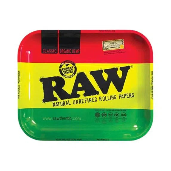 RAW Large Metal Rolling Tray-RAW-Rasta-NYC Glass