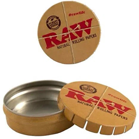 RAW Natural Rolling Papers - Metal Pop Up Storage Tin-Storage Jar-RAW-NYC Glass