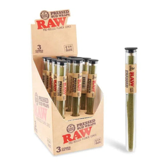 RAW Pressed Bud Wrap Cone - Full Box-RAW-1.24"-NYC Glass