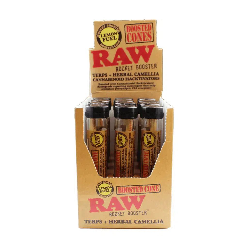 RAW Rocket Boost CBD/Terpene Infused Cones-RAW-Lemon Fuel (Full Box)-NYC Glass