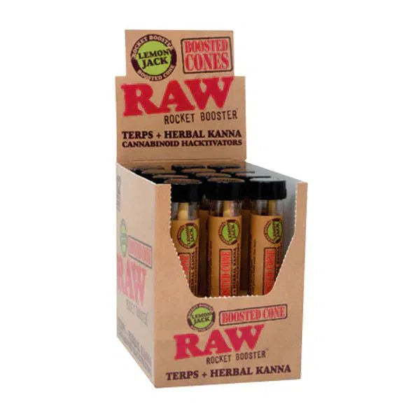 RAW Rocket Boost CBD/Terpene Infused Cones-RAW-Lemon Jack (Full Box)-NYC Glass