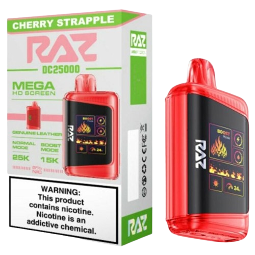 RAZ DC25000 25,000 Puff Rechargeable Nicotine Disposable-Nicotine Disposable-RAZ-Cherry Strapple-NYC Glass