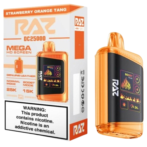 RAZ DC25000 25,000 Puff Rechargeable Nicotine Disposable-Nicotine Disposable-RAZ-Strawberry Orange Tang-NYC Glass